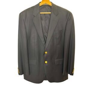 NWOT Lauren Ralph Lauren Navy Blazer Mens 40R Gold Polo Buttons 100% Wool